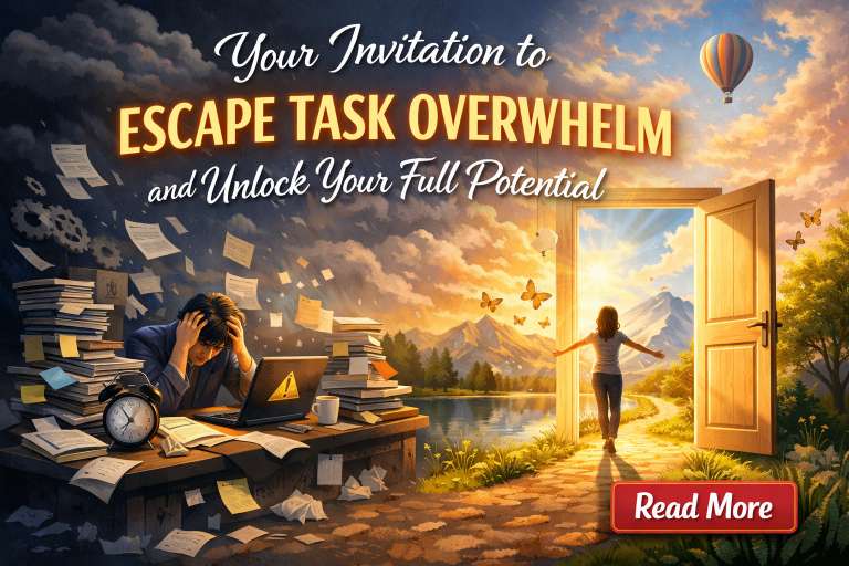 Invitation Escape Task Overwhelm Unlock Full Potential