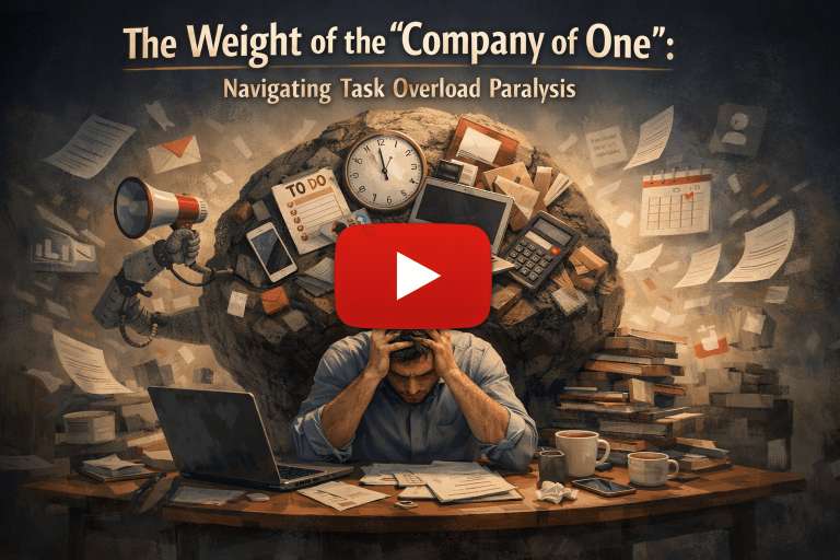 Weight of Company of One Navigating Task Overload Paralysis